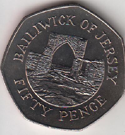 Beschrijving: 50 Pence CASTLE 